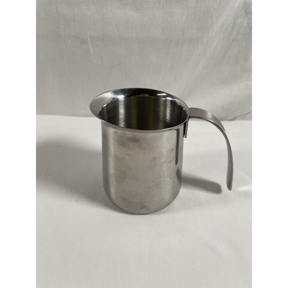1990s Krups 18/8 Stainless Steel Pitcher Espresseo Milk Frothing 3.5"x3"